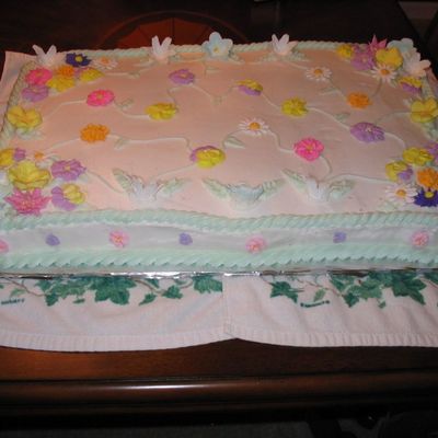 Flower Sheet Cake
