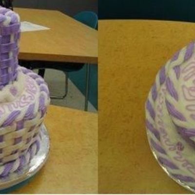 "practice" Basket Cake