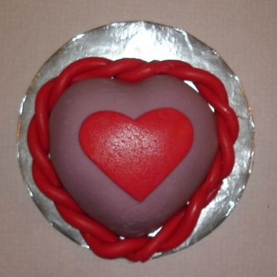 Fondant Cupcake With Red Heart