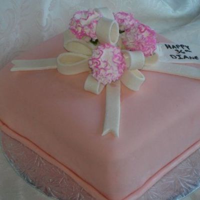 Carnations & A Sparkly Bow