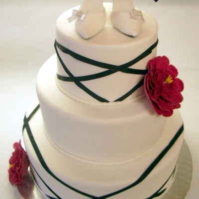 Black & White Wedding Cake