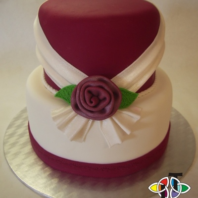Burgundy Wedding Cake
