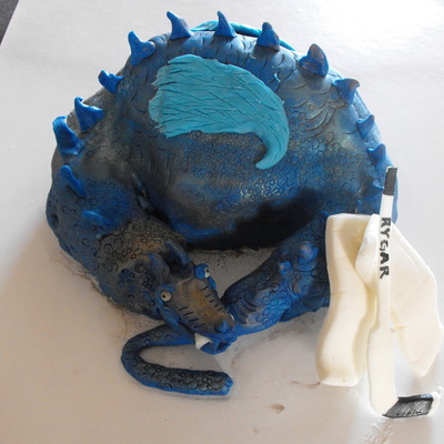 Dragon With Hockey Gear