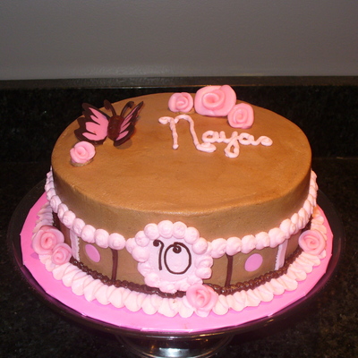 Pink & Brown Butterfly Birthday