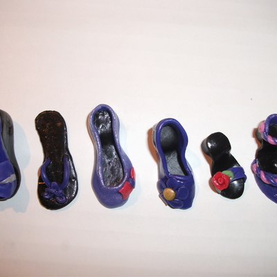 Mini Fondant Shoes- Cupcake Toppers