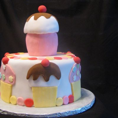 Cake With Cupcakes