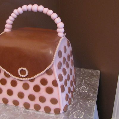 Pink & Brown Purse Cake