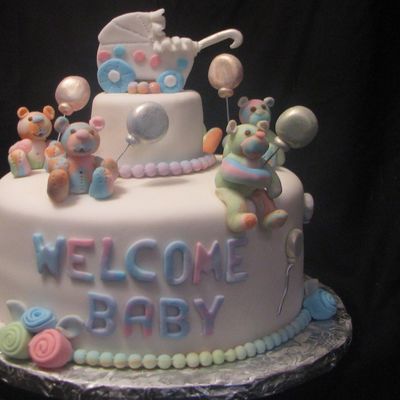 Baby Bears Baby Shower Cake