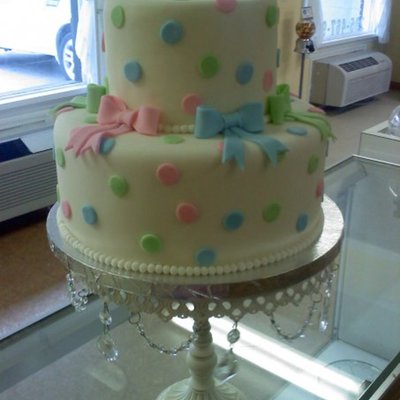 Bows And Dots Cake