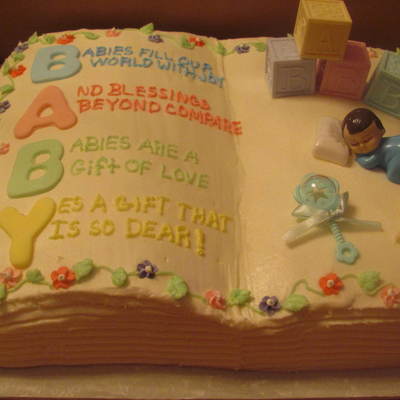 Baby Book Cake