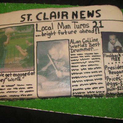 St.clair Newsapaper Cake