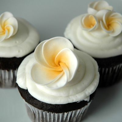 Chocolate Frangipani Cupcakes