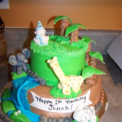1St Birthday Jungle Cake