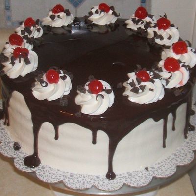 Cherry Ganach Cake