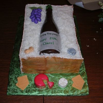 Wine Bottle In A Crate