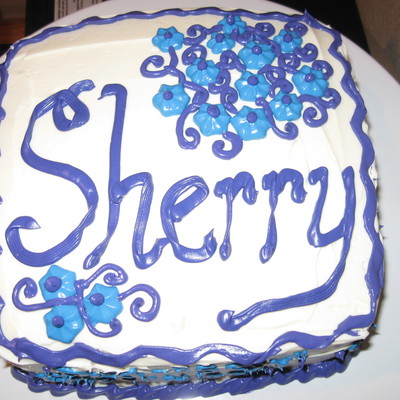 Mom's Birthday Cake - Top View