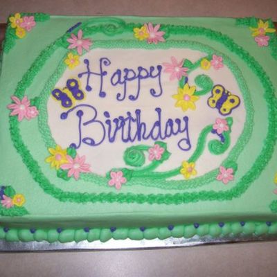 Grandma's Green Birthday Cake