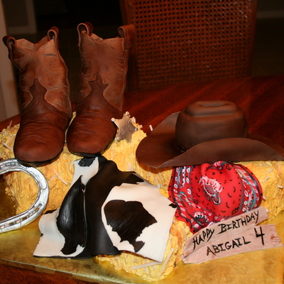 Cowgirl Birthday Cake