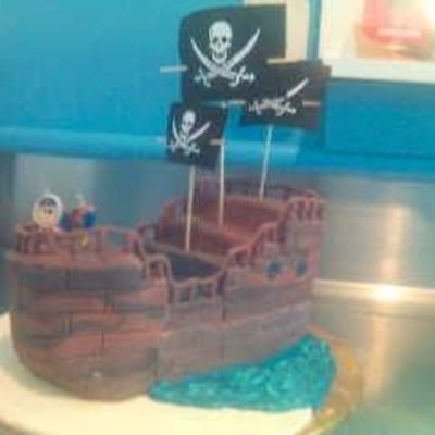 Priate Ship Cake