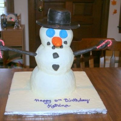 Snowman Cake