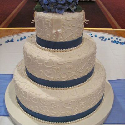 Dark Blue Hydrangea/piped