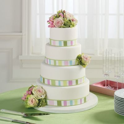 Striped Wedding Cake