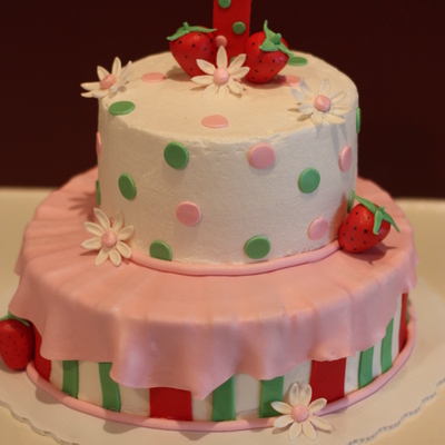 Strawberry Shortcake Birthday Cake