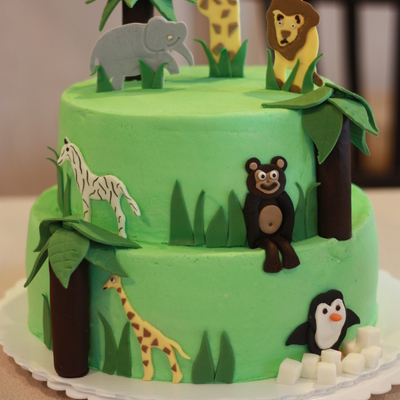Zoo Birthday Cake
