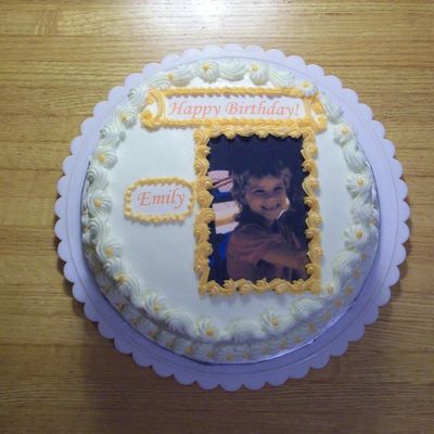 Bday Cake W/edible Image