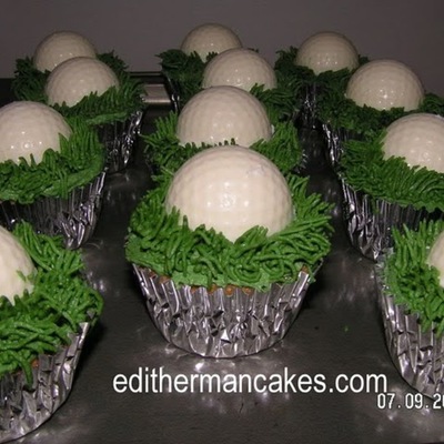 Golf Ball Cupcakes