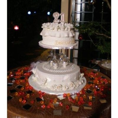 Wine Glasses & White Roses