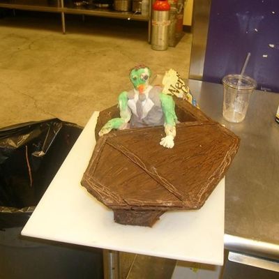 Zombie Coffin Cake