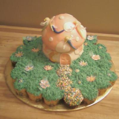 Fairy Toadstool Cake And Cupcakes