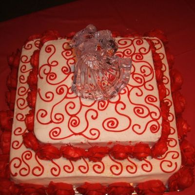 Red Swirls And Roses