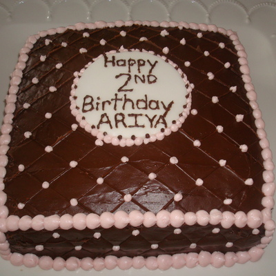 Chocolate Brown And Pink Cake