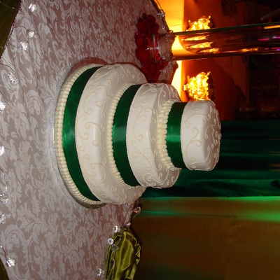 White And Green Cake
