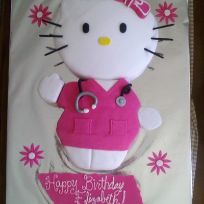Hello Kitty Nurse Cake