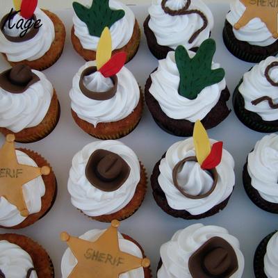 Cowboy And Indian Cupcakes