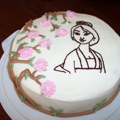 Mulan And Cherry Blossoms