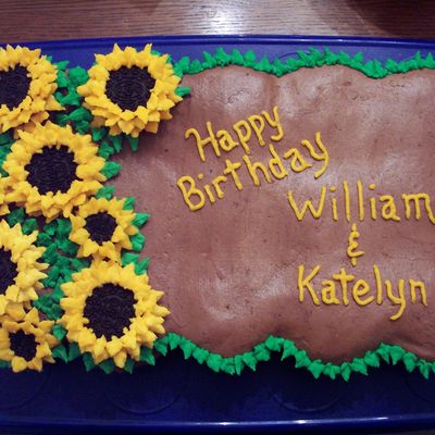 Sunflower Cupcake Cake