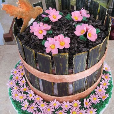 Whiskey Barrel Cake