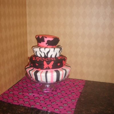 Funky Girly Punk Cake