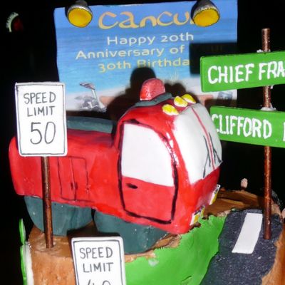 Top Tier Of The Road Of Life Cake