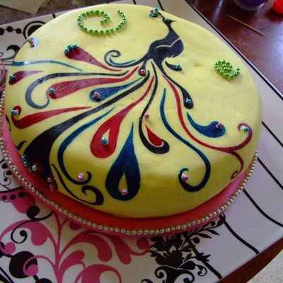 Decorated Yellow Cake