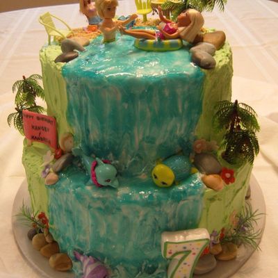 Polly Pocket Waterfall Birthday Cake