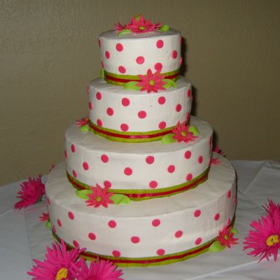 Pink Polka Dots And Daisies