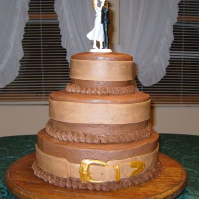 Chocolate Western Wedding Cake