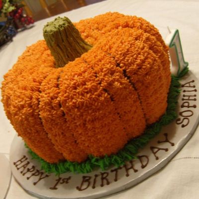 Pumpkin 1St Birthday Cake