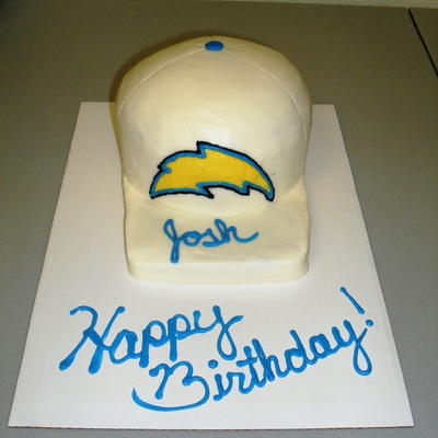 Chargers Ball Cap Cake