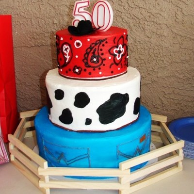 3 Tier Western Cake